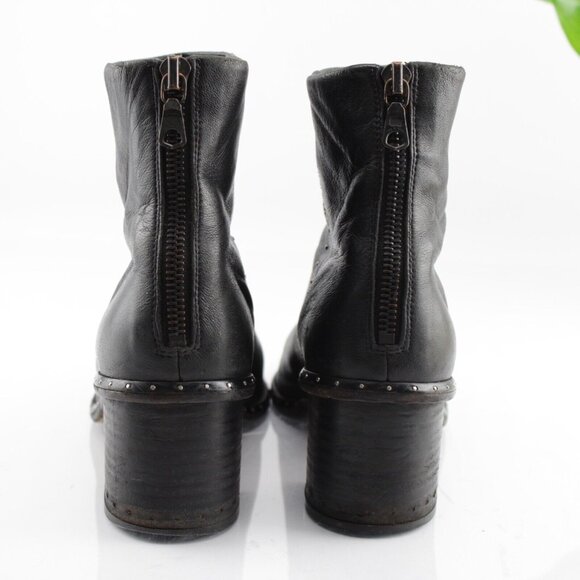 Rag Bone Womens Willow Boots Size 35 5 Black Leather Studded Block Heel Bootie - Picture 7 of 13